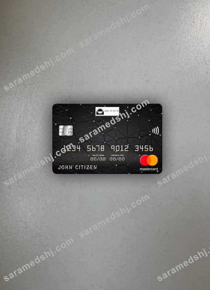 United Kingdom Bank of Aston mastercard photolook front